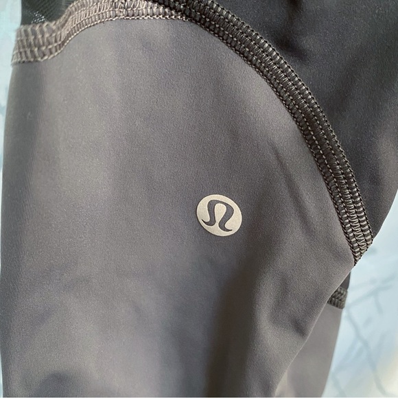 Lululemon Colour Me Ombre Tight black gray panel mesh detail high rise leggings - Picture 3 of 12